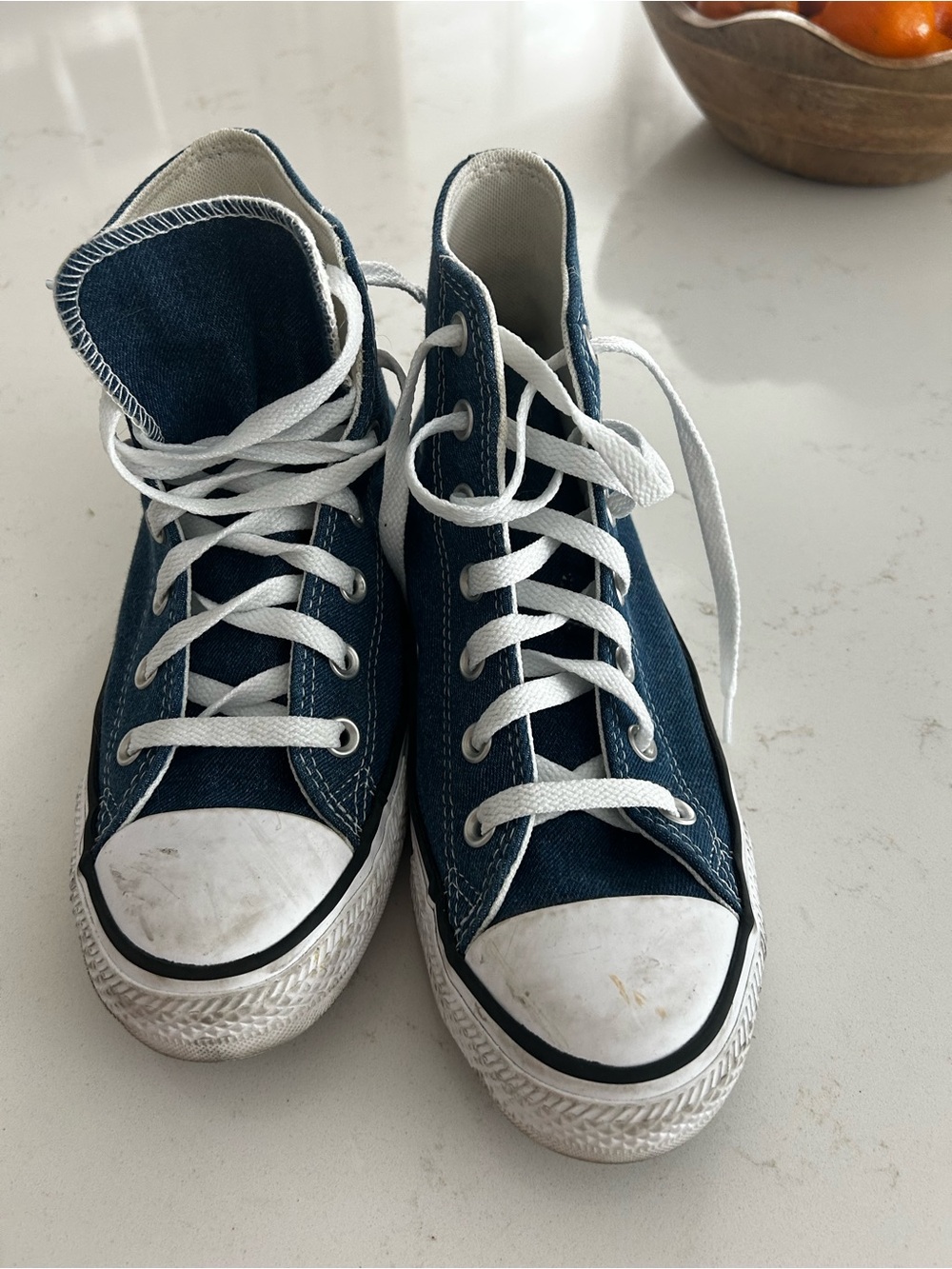 Converse Blue Butterfly High-Top Sneakers - Picture 3 of 4